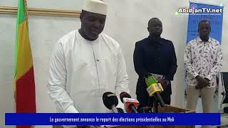 AbidjanTVnet Le gouvernement annonce le report des élections présidentielles au Mali [upl. by Ahaelam]