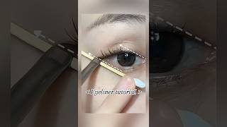 Easy eyeliner for beginners 💖 Eyeliner tutorial wingedeyeliner stepbystep makeuptutorial [upl. by Yrffoeg746]