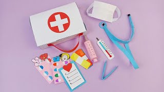 How to make paper Doctor Set  DIY doctor set with paper  Paper Toys  Paper Craft [upl. by Odie926]