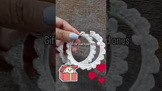 Beautiful earrings for white colour lovers 🤍🤍crochet explore handmade shortsyoutube viralshort [upl. by Davin914]