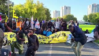 Sans papiers Chronopost de Derichebourg à lUniversité et Préfecture Créteil 11 Octobre 2024 [upl. by Yelssew]