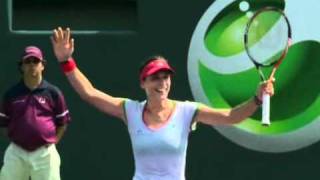 Andrea Petkovic Dance after beating Wozniacki [upl. by Euqinommod414]