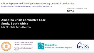 AFEXT 2023 Day 4 Session 1 – Amadiba Crisis Committee Case Study South Africa  Ms Nonhle Mbuthuma [upl. by Enehpets]