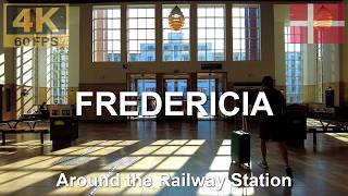 FREDERICIA DENMARK 🇩🇰 in 4K  2024  Short Walk around Fredericia Railway Station [upl. by Rhody605]