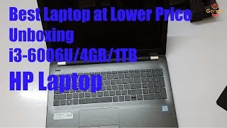 Unboxing HP Laptop 15qBU004TU 6th Gen Core i3 6006U4GB1TBIntergated Graphics [upl. by Kutzenco168]