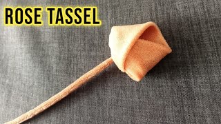 Rose Tassel How To Make Tassel At Home Easy Sewing Tutorial [upl. by Marou816]