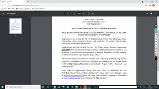 How to apply for Rajya Sabha internship and fellows [upl. by Acissaj313]