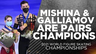 Mishina amp Galliamov Are Pairs World Champions Silver for Sui amp Han  THAT FIGURE SKATING SHOW [upl. by Wolsniw519]