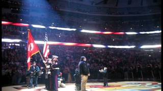 GEOFFREY GALLANTE National Anthem NBA Chicago Bulls [upl. by Hgielrac121]