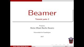 LaTeX texmaker Tutorial 14 Beamer Elementos básicos de una presentación  español 2n [upl. by Bunnie]