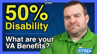 VA Benefits with 50 ServiceConnected Disability  VA Disability  theSITREP [upl. by Johnette]