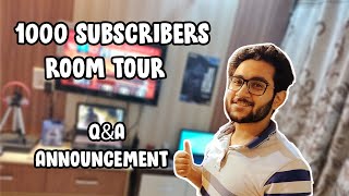 1000 SUBSCRIBERS ROOM TOUR  QnA Announcement [upl. by Alexandro]