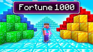 Hardcore Minecraft But With Fortune 1000 Pickaxe [upl. by Hplar]