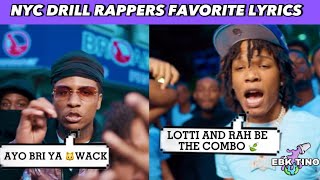 NYC Drill Rappers Favorite Lyrics Part 2 [upl. by Allemap495]