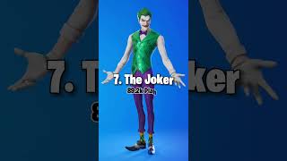 Top 10 MOST Used DC Fortnite Skins [upl. by Echo907]