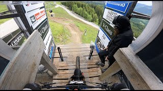 UCI World Cup 1  Leogang  GoPro Track Preview with Thibaut Daprela [upl. by Aihsenad]