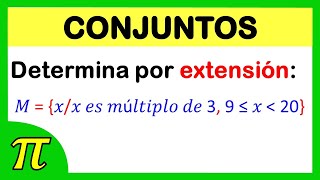 conjuntos determinados por extensión ejemplo [upl. by Aneetsyrk]