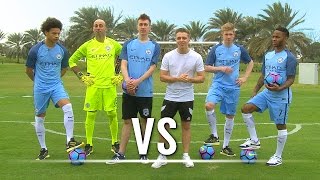 THE SHOOTOUT Ft De Bruyne Sterling Sané amp Caballero  Chris VS Simon [upl. by Hillard]