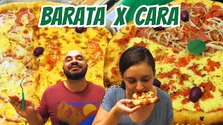 PIZZA BARATA X PIZZA CARA  QUAL VALE MAIS A PENA [upl. by Kcuhc]