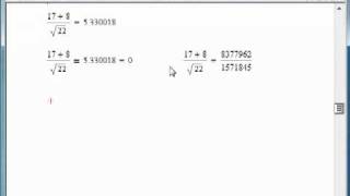 A brief lesson in numerical equality in algebra using Mathcad 15 [upl. by Anal438]