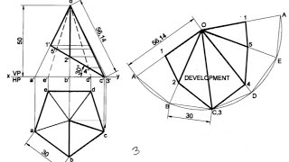 Development of Pentagonal pyramid [upl. by Wilhelmine]