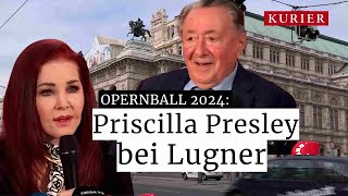 Opernball Richard Lugner präsentiert seinen Stargast Priscilla Presley [upl. by Ponce296]