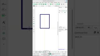 How to create a rectangle very fast with a specific dimension in LibreCAD cad geometricshapes [upl. by Peirsen435]