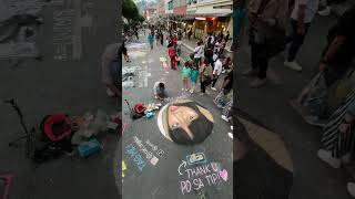 Artist Draws BINIs Maloi on Session Road Using Chalk and Charcoal BINI Ppop 🎥 crlrfll [upl. by Hayimas358]