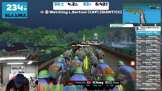 Zwift  Group Ride Stage 3  Ride  Tour de Zwift 2024 A on Makuri 40 in Makuri Islands Almost [upl. by Annaiek]