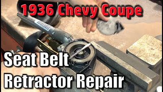 Seat Belt Retractor Repair And A Very Special Delivery For My 1936 Chevy Coupe [upl. by Anuhsal]