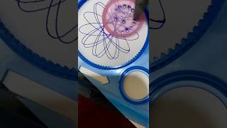 Beautiful Art with Spirograph magic ruler small ruler big spirograph shorts [upl. by Duke]