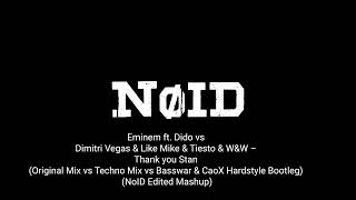 Eminem ft Dido vs DVLM amp Tiesto amp WampW – Thank You Stan Original vs Techno vs Hardstyle Bootleg [upl. by Konikow304]