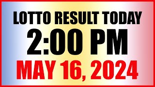 Lotto Result Today 2pm May 16 2024 Swertres Ez2 Pcso [upl. by Nosirrag]