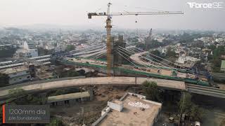 Extradosed Railway over bridge across Madan mahal station in Jabalpur [upl. by Sudoeht453]