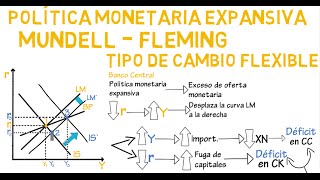 Política monetaria expansiva Mundell  Fleming T C Flexible  Cap 20  Macroeconomía [upl. by Lorens]