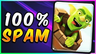 ENDLESS NO SKILL SPAM EASIEST LOG BAIT DECK in CLASH ROYALE ✅ [upl. by Onitrof370]