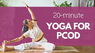 20 Minute Yoga for PCOD  पीसीओडी के लिए योग satvicyoga [upl. by Perpetua573]