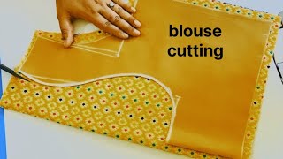 35 size simple blouse cutting ✂️  blouse cutting video tailoring tips and tricks [upl. by Arocahs]