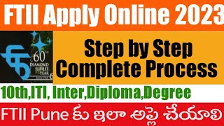 FTII Apply Teuguftii pune application process 2023 Group B and Group C FTII Recruitment Telugu [upl. by Gerda]