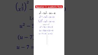 Solving equations in quadratic form using substitution and factoring [upl. by Horlacher]