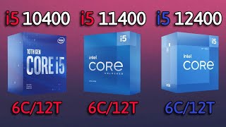 i5 12400 vs i5 11400 vs i5 10400  Benchmark and test in 7 Games 1080p [upl. by Nolyak]