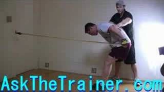 Heavy Resistance Tube Triceps Kickbacks arms toning exercise Bodylastics band [upl. by Yellhsa]