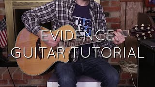 Josh Baldwin  Evidence Acoustic Guitar Tutorial [upl. by Ylevol397]