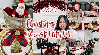 New Christmas Decorate with me  Dining Room Decorating Ideas  Christmas 2024 [upl. by Yoo]