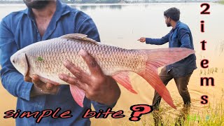 Rahu machli ka best chara  Rahu fishing with Rice polish powder bait [upl. by Naniac]