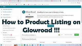 How to Product Listing on Glowroad [upl. by Elvie]