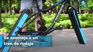 Extravagante así es la bicicleta sin ruedas que sí funciona [upl. by Pulchi352]