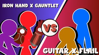 SDS 2v2 FIGHT ANIMATION Iron Hand x Gauntlet VS Guitar x Flail [upl. by Aisayt]