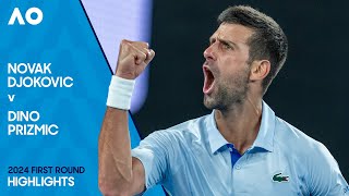 Novak Djokovic v Dino Prizmic Highlights  Australian Open 2024 First Round [upl. by Viccora184]