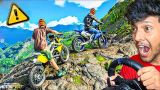 DANGEROUS MOUNTAIN BIKE OFFROADING 😱 Crew Motorfest [upl. by Helgeson]